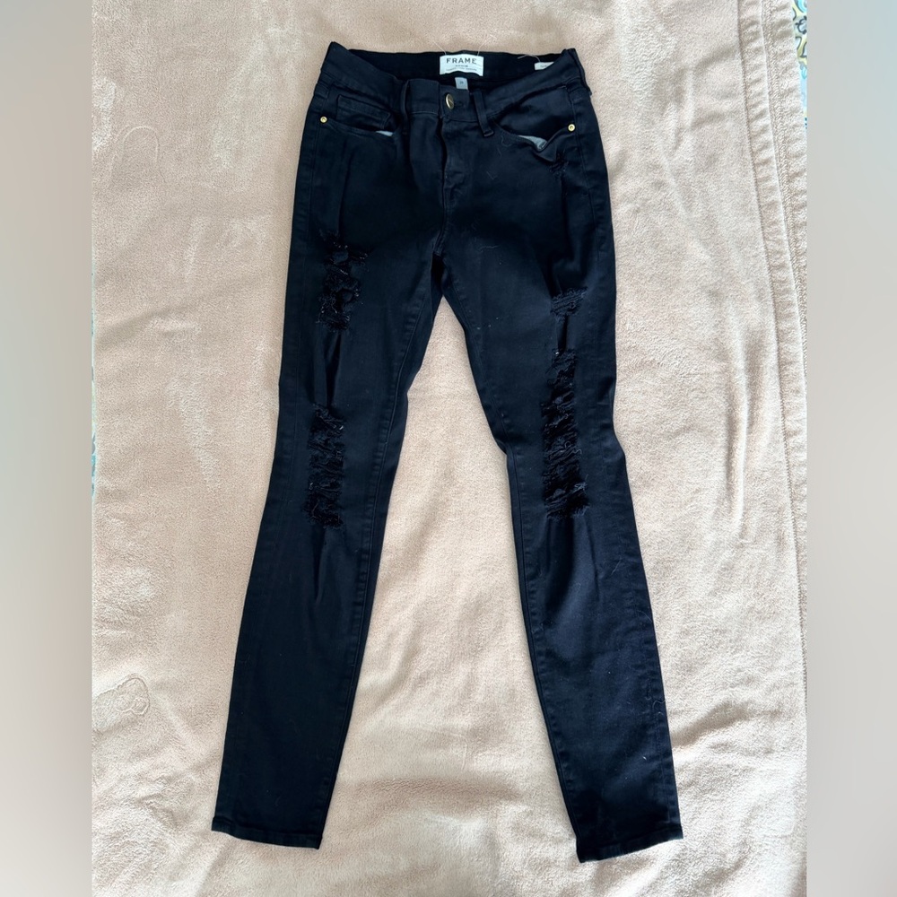 Frame Denim Classic Black Jeans